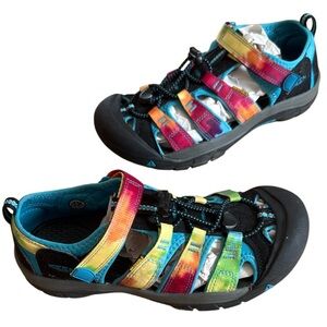 KEEN NEWPORT SZ 6 RAINBOW TIE DYE WATER HIKING SANDALS ECO ANTI ODOR TOE BUMPER